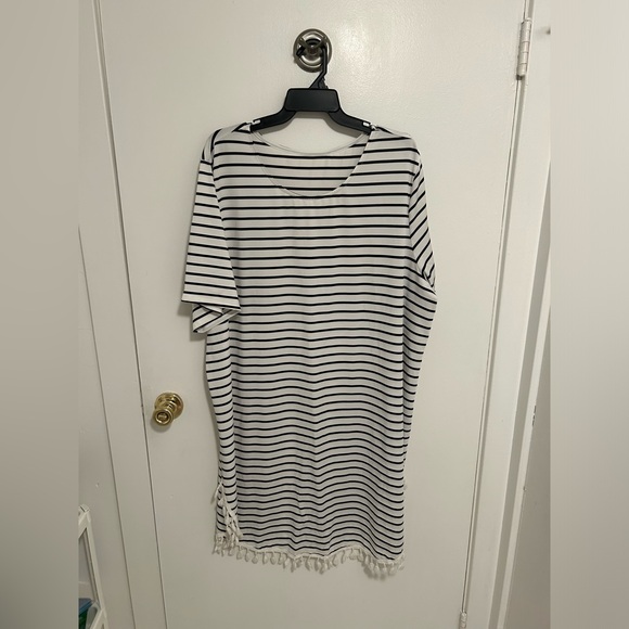 SHEIN white and black striped dress size 3X - Picture 1 of 4